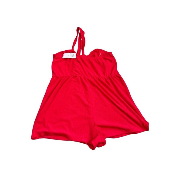 Wild Fable Size XXL Bright Red Halter Top French Terry Towel Cover Up Romper NWT - Picture 4 of 10